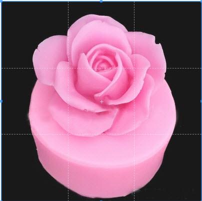 Khuôn silicon 4d hoa hồng cánh mỏng đại MS93