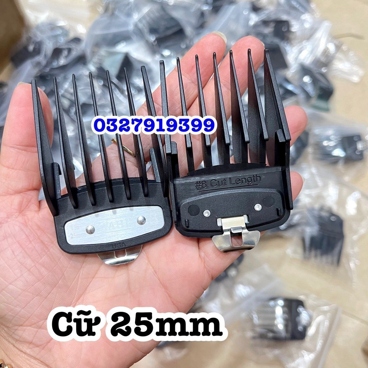 Cữ tông đơ 1,5mm gá thép WAHL - 1,5 3 4,5 25mm