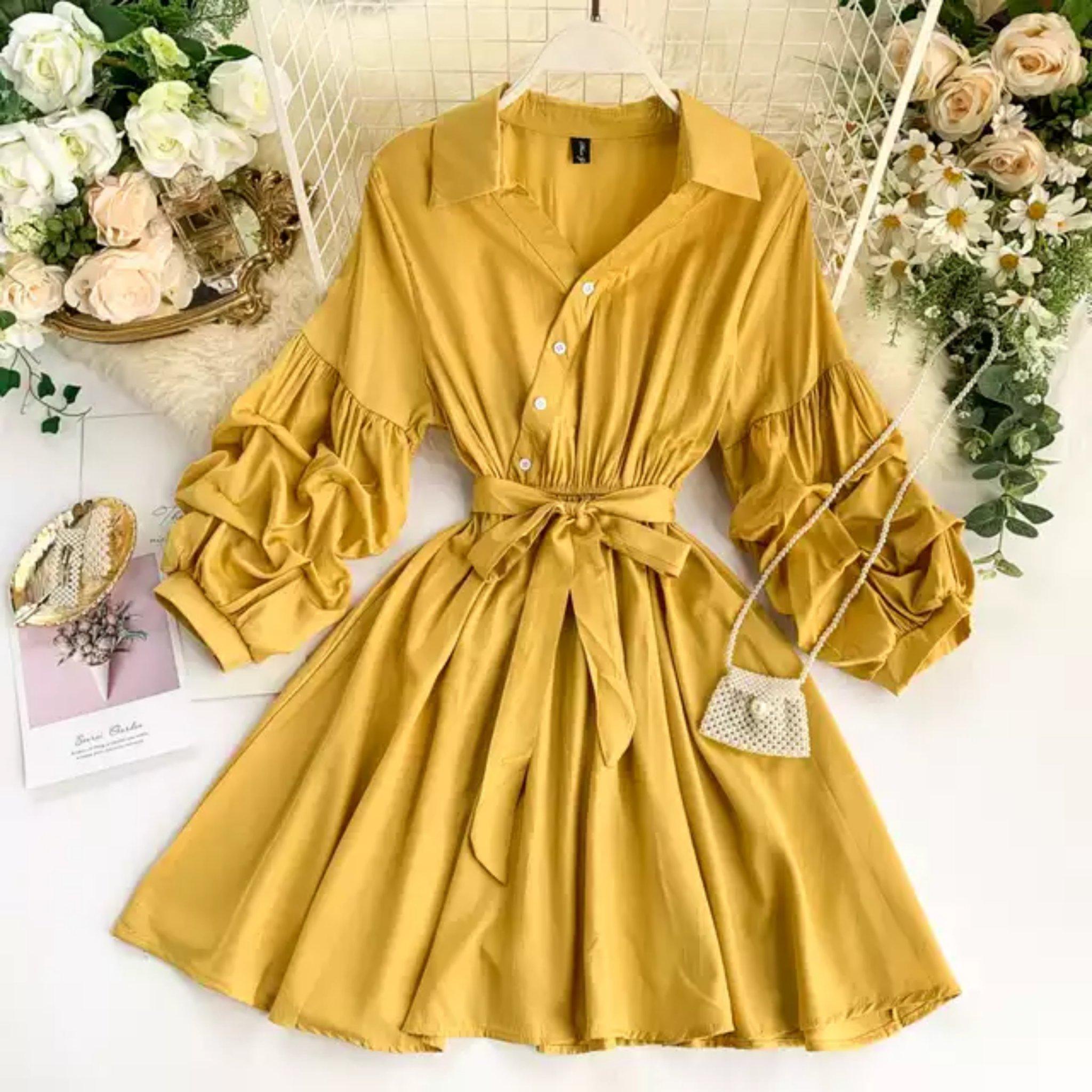 [HCM]ĐẦM XÒE HINA TAY XẾP LY