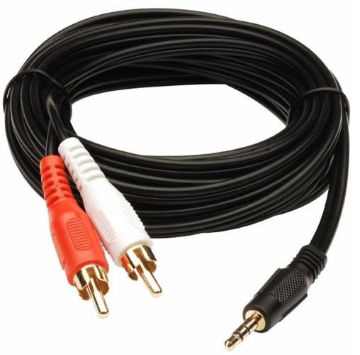 Dây loa 1 đầu 3.5 ra 2 đầu AV hoa sen dài 20m