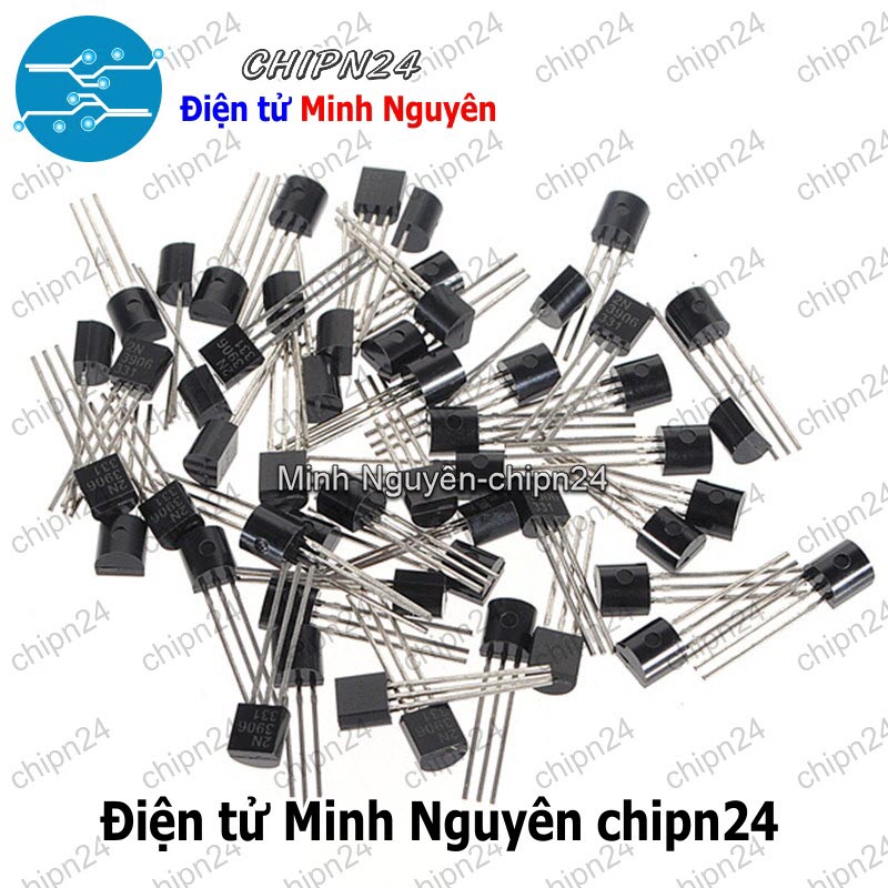 [25 con] (KT1) Transistor 2N3906 TO-92 PNP 200mA 40V (N3906 3906) - HH000655