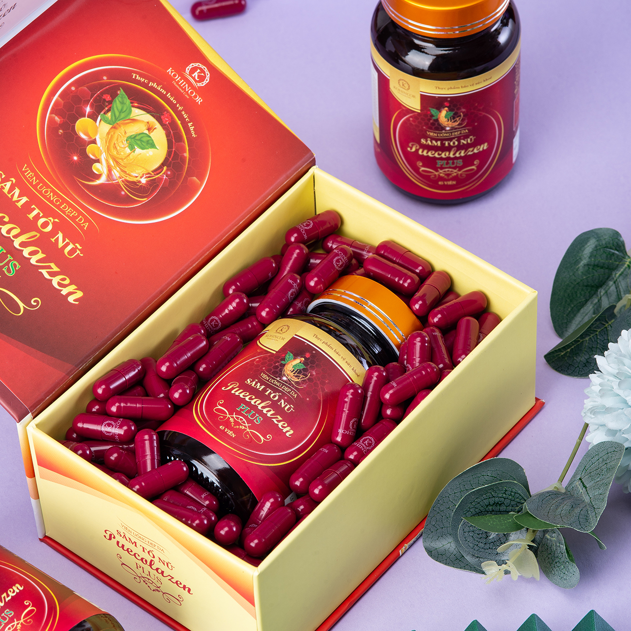 Sâm tố nữ Puecolazen Plus - Viên uống đẹp da