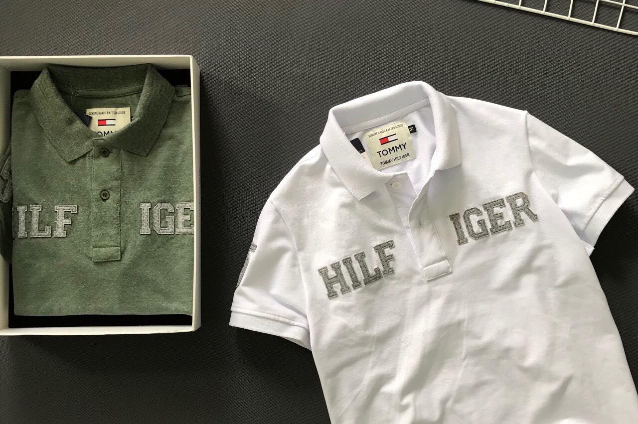 ÁO THUN NAM ĐẸP CÓ CỔ cổ bẻ thêu chữ cực đẹp trước ngực - CS094