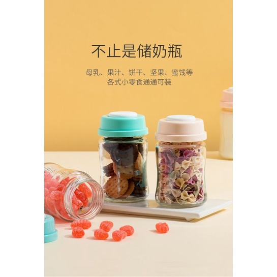 [ SẴN HÀNG] Bình trữ sữa, đồ ăn thuỷ tinh 150ml Nevi