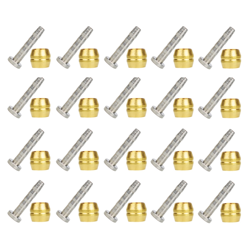 20Pcs Bicycle Brake Olive Brass Connecting Insert Kit for Shimano Hydraulic Disc Brake Hose,4