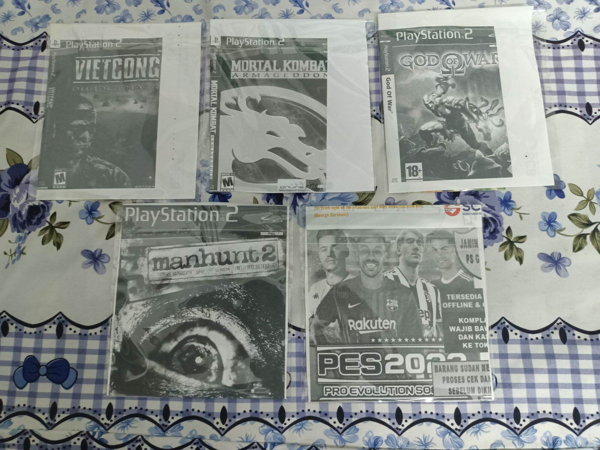 bộ 5 game ps2 như hình