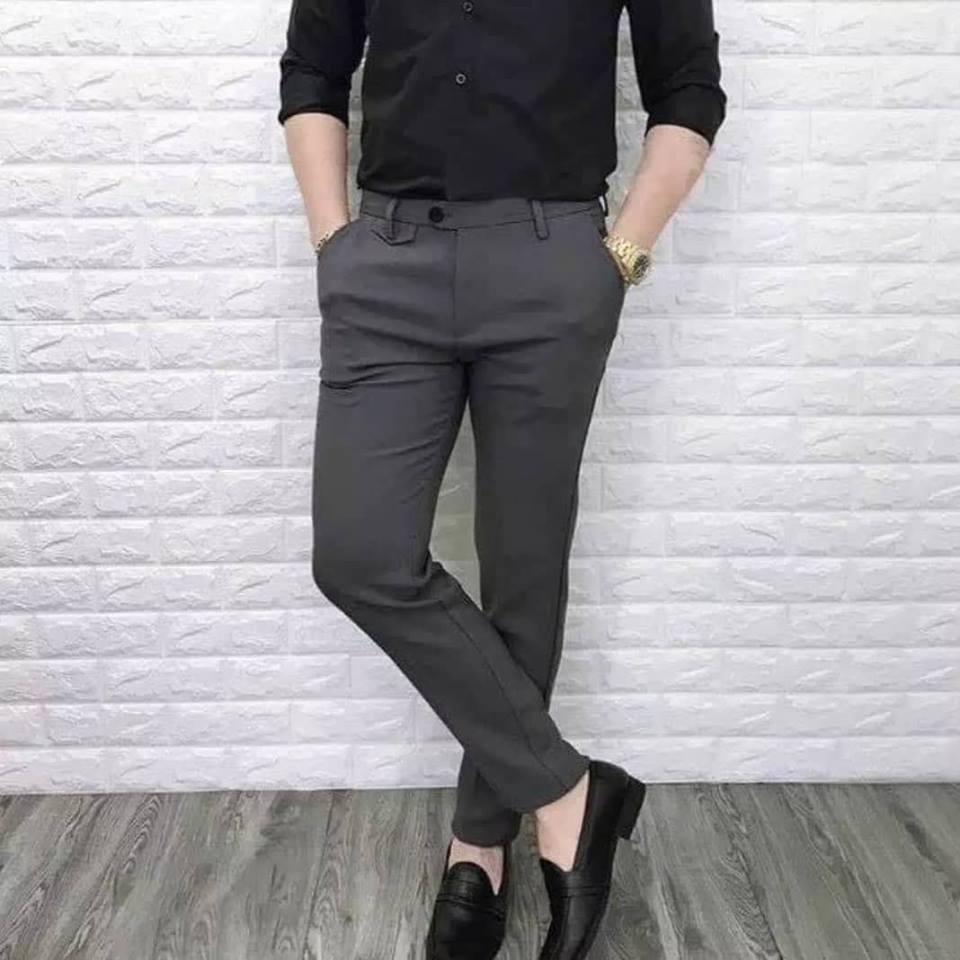 (VẢI XUẤT DƯ) QUẦN ÂU NAM DÀY DẶN HOT 2019 (Xám Đậm)