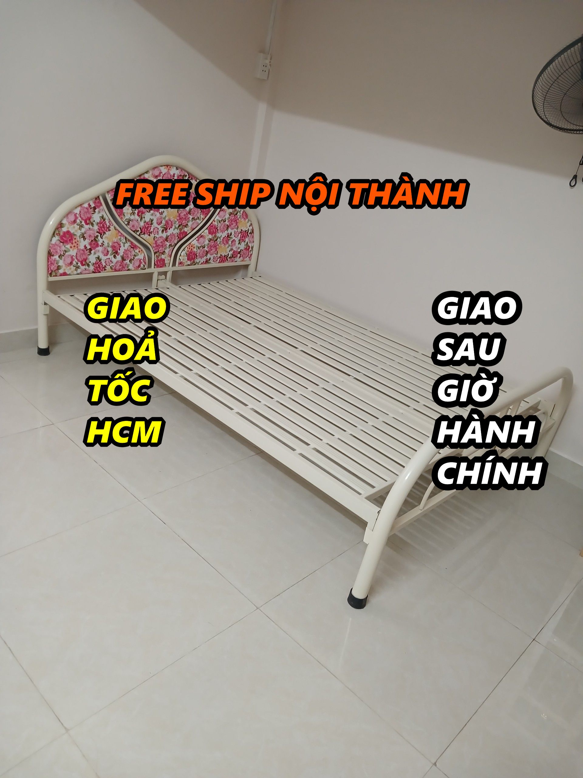 Giường sắt tròn giường đơn HCM BD