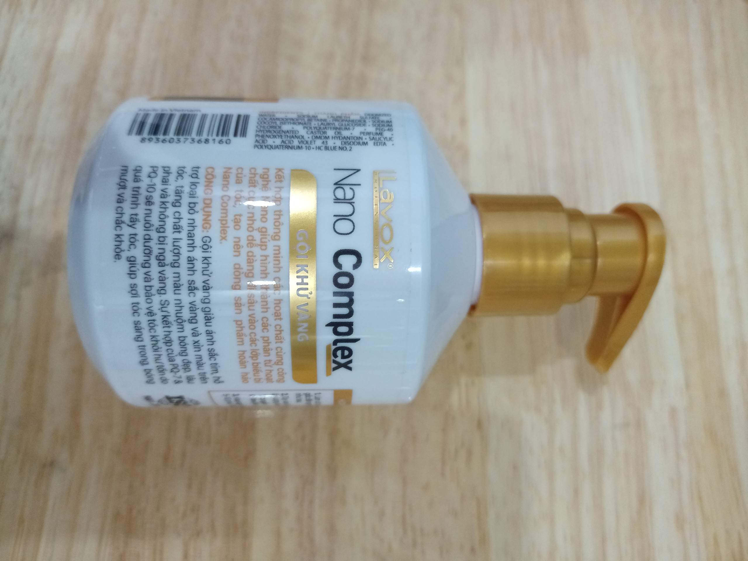 Dầu gội khử vàng Lavox nano complex 200ml