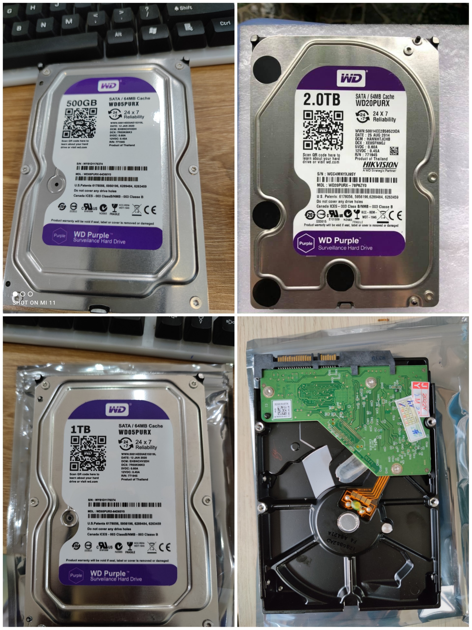 Ổ cứng HDD 2TB Western Purple  cho camera