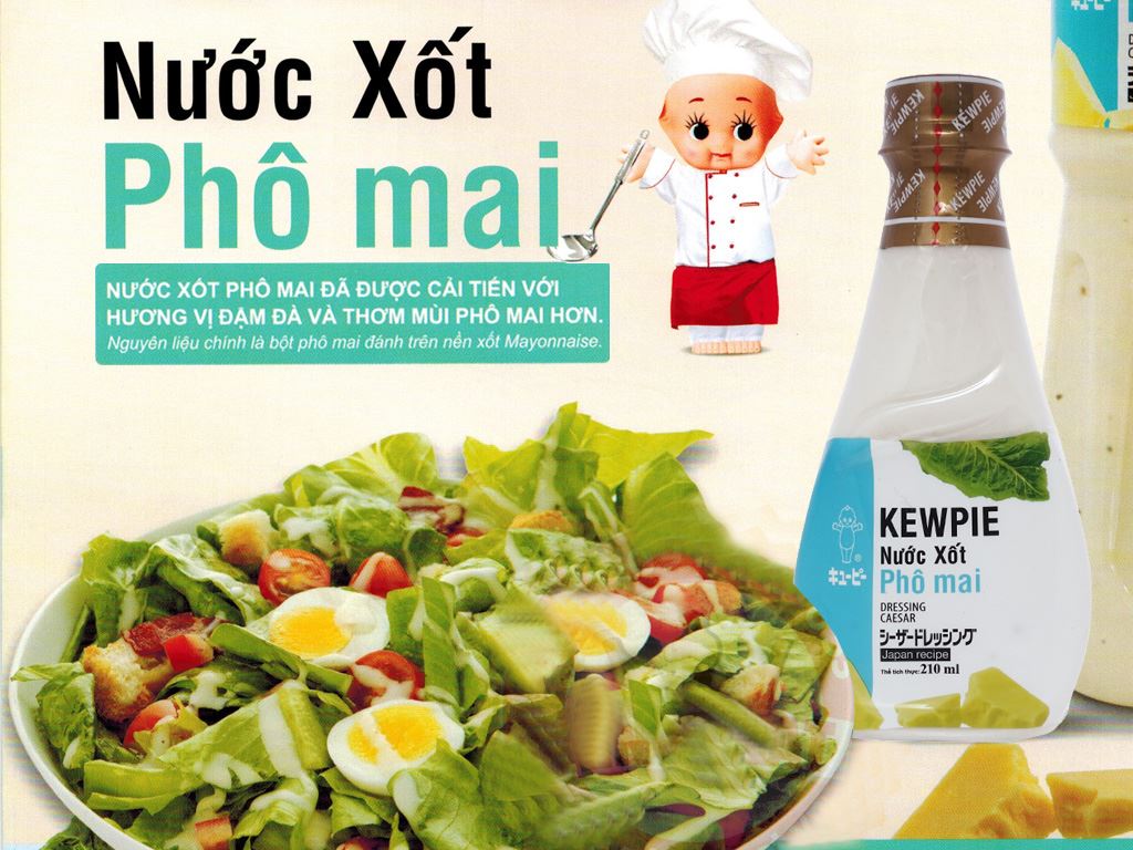 Xốt Salad Phô Mai 210ml - Kewpie Dressing Caesar