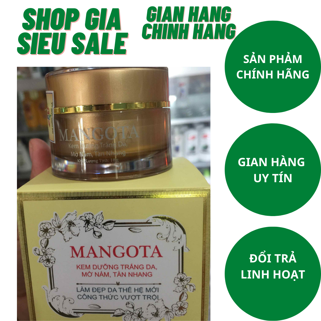 Kem mangota dưỡng trắng da mờ nám tàn nhang 18g