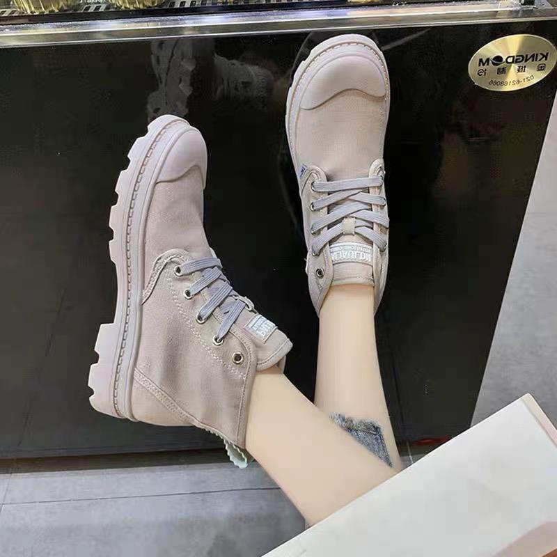 Giầy Nữ Sneaker Cao Cổ (Bốt)  Platinum Unisex (Grab Store)