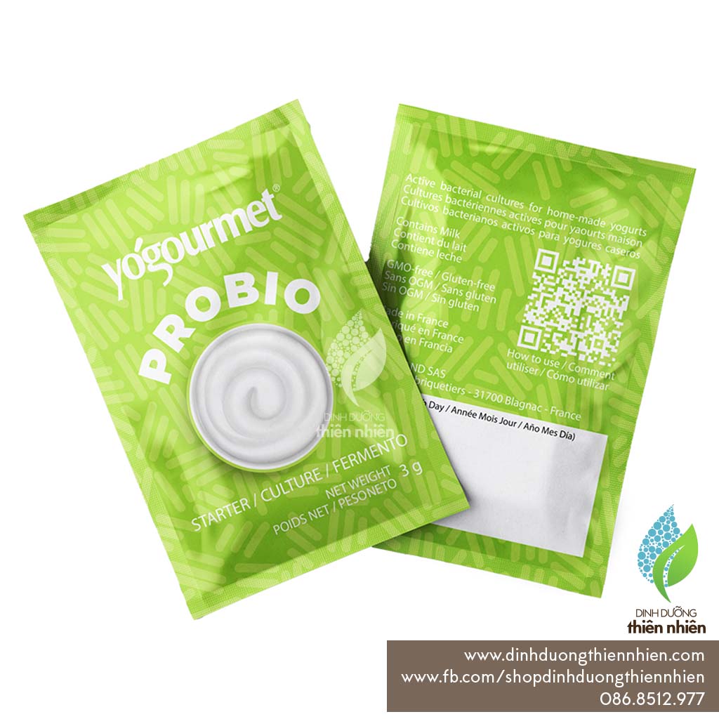 Men Làm Sữa Chua Lợi Khuẩn Yogourmet Probiotic Yogurt, 6 Gói/Hộp