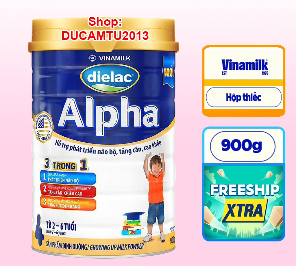 Sữa bột Dielac Alpha 4 -900g HSD 2-2025