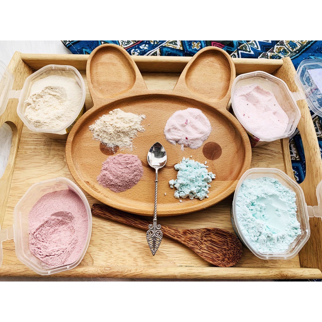 [HCM](Tặng kèm chén +thìa trộn )Combo Mặt Nạ Dẻo HOT - Hoa Hồng Bạc Hà Cá Hồi Vàng 24k - Dưỡng Trắng Chống Lão Hoá