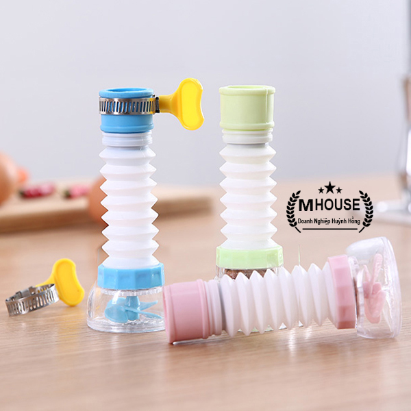 Water Filter Splash KitChen Shower Tap Water Spray Water Saver 360 Rotating Faucet Water Filter Telescopic Water-Saving Nozzle with Filter Faucet Fits Standard Faucets No-Cracking No-Leakage
