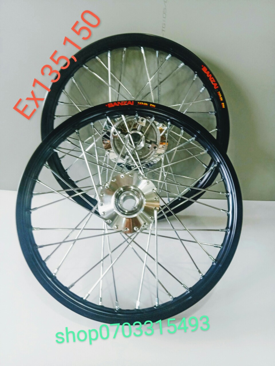 [HCM]BÁNH CĂM EX 135 150 NIỀNG NHÔM BANZAI THÁI 1.4 1.6 CĂM ĐÙM MẠ CROM LOẠI 1