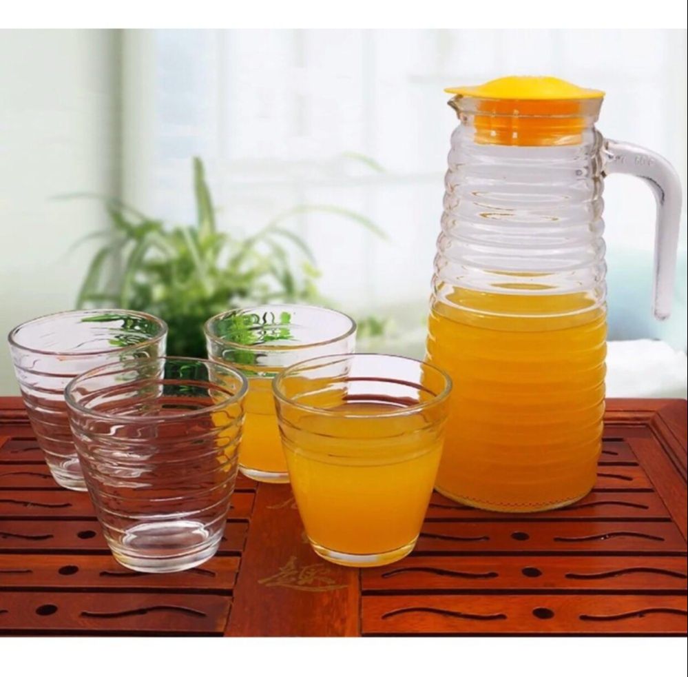 [HCM]BỘ BÌNH VÀ 4 LY THUỶ TINH UỐNG NƯỚC CAO CẤP