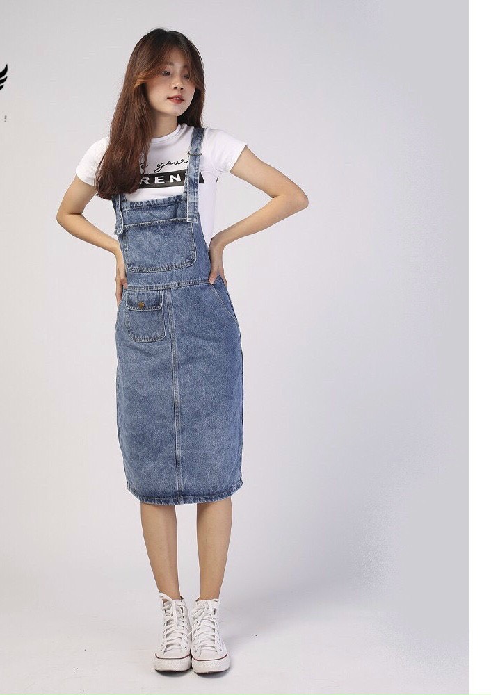 [Hoàn Tiền 15%] [HCM]VÁY YẾM JEAN CÁ TÍNH - HÀNG QC CAO CẤP