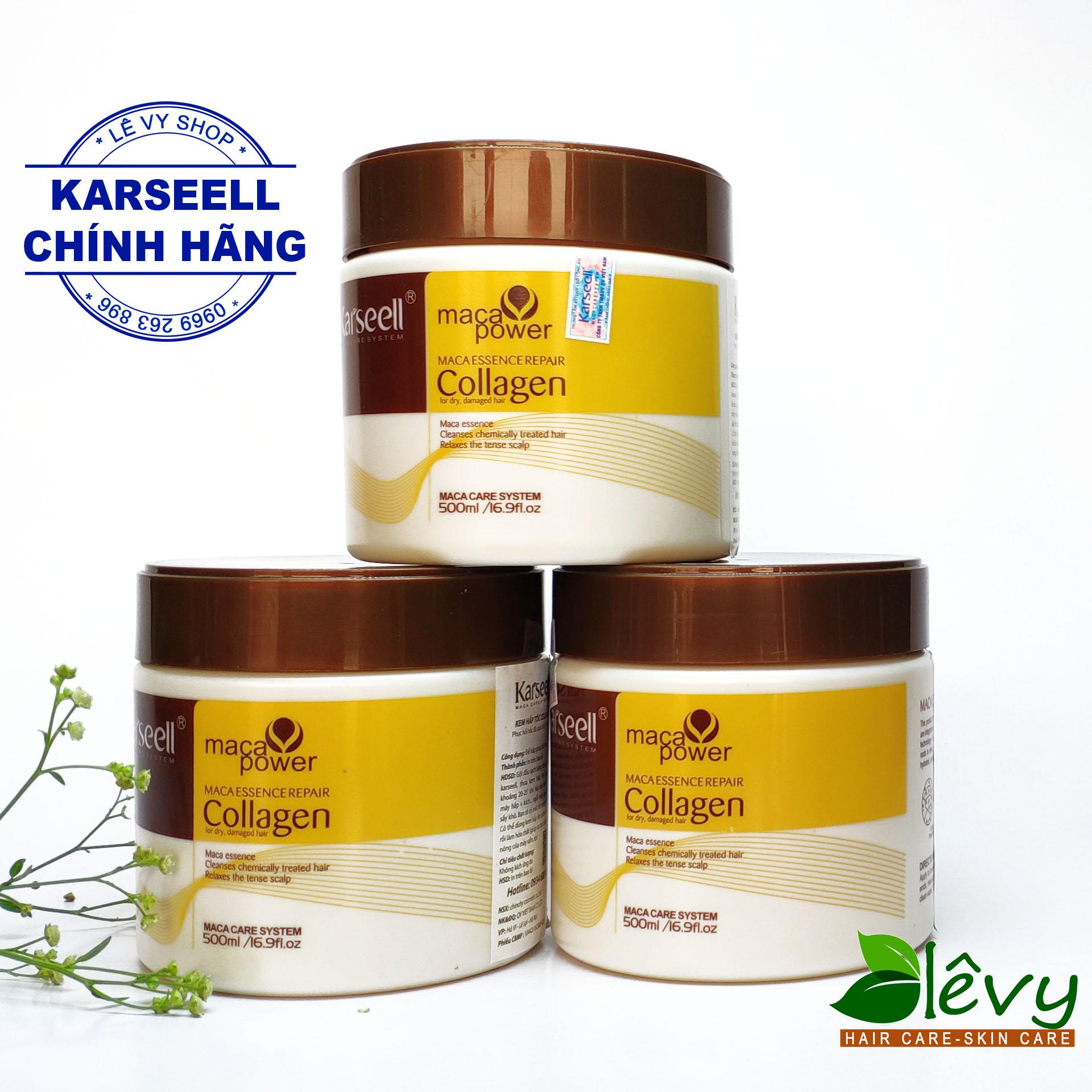 Dầu Hấp Karseell Maca Collagen Phục Hồi Tóc Hư Tổn 500ml