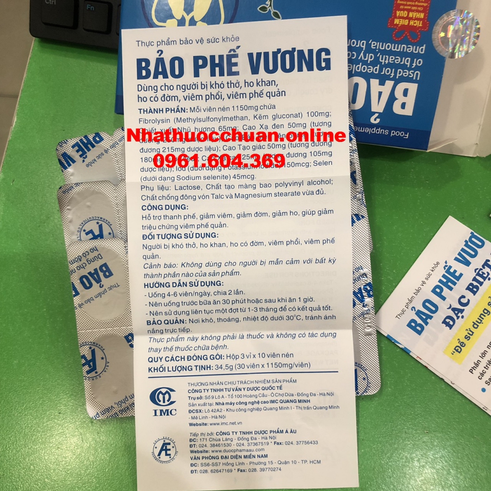 Bảo Phế Vương ( Hộp 3 vỉ * 10 viên)