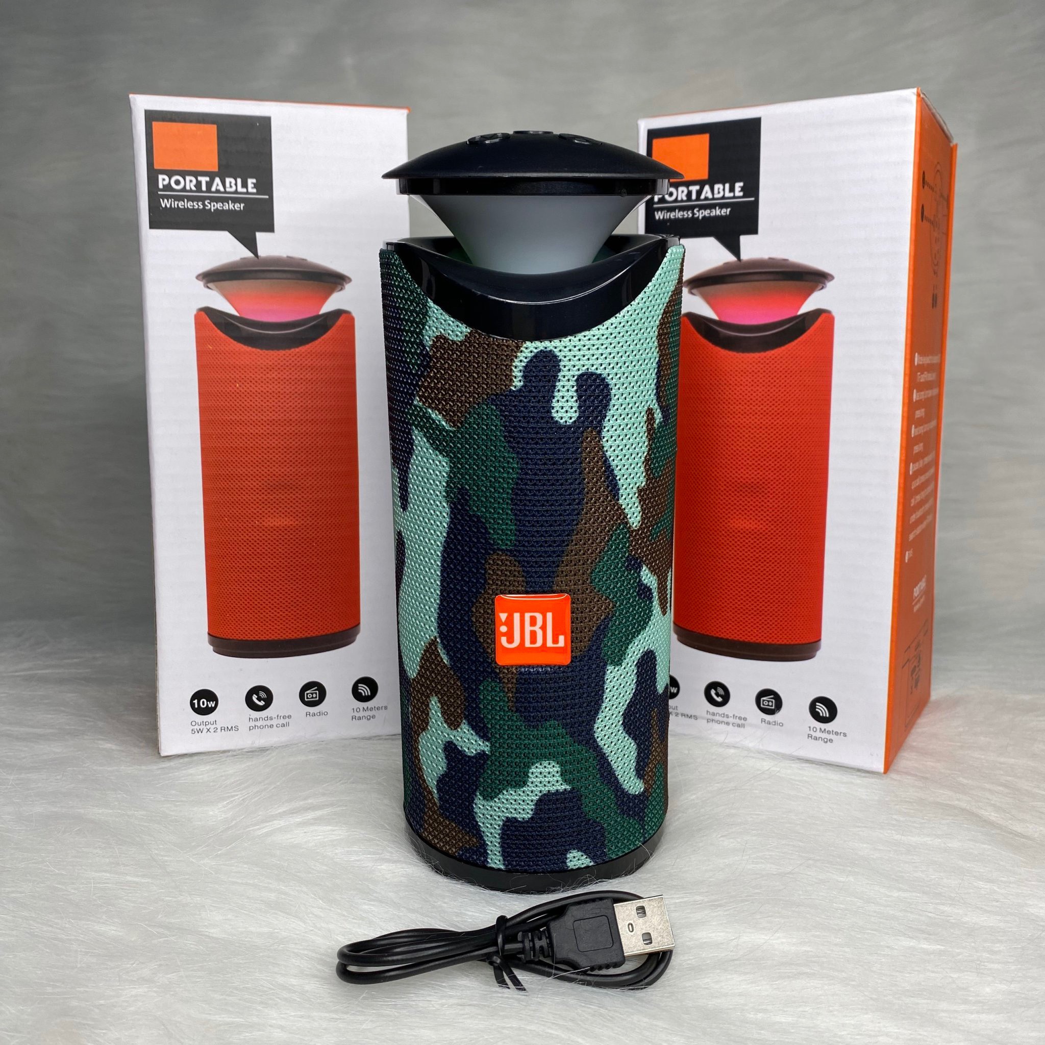 Loa bluetooth không dây mini GT-112 có đèn LED nhiều màu, âm thanh đỉnh cao, pin cực trâu thiết kế hình nón cực đẹp - Bảo hành 6 Tháng tại AZA Thế giới công nghệ