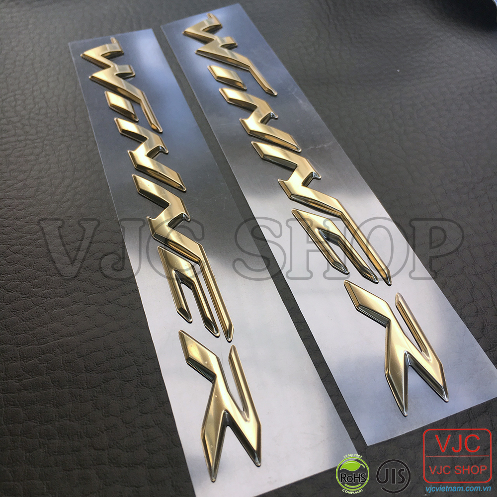 Cặp tem chữ nổi Winner các màu lựa chọn cho decal xe máy