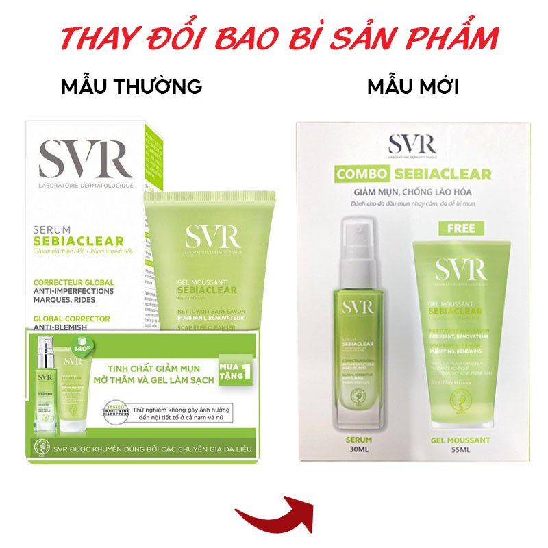 Tinh Chất Hỗ Trợ Giảm Mụn Làm Mờ Thâm Sạm Và Mềm Mịn Da SVR Sebiaclear Serum 30ml