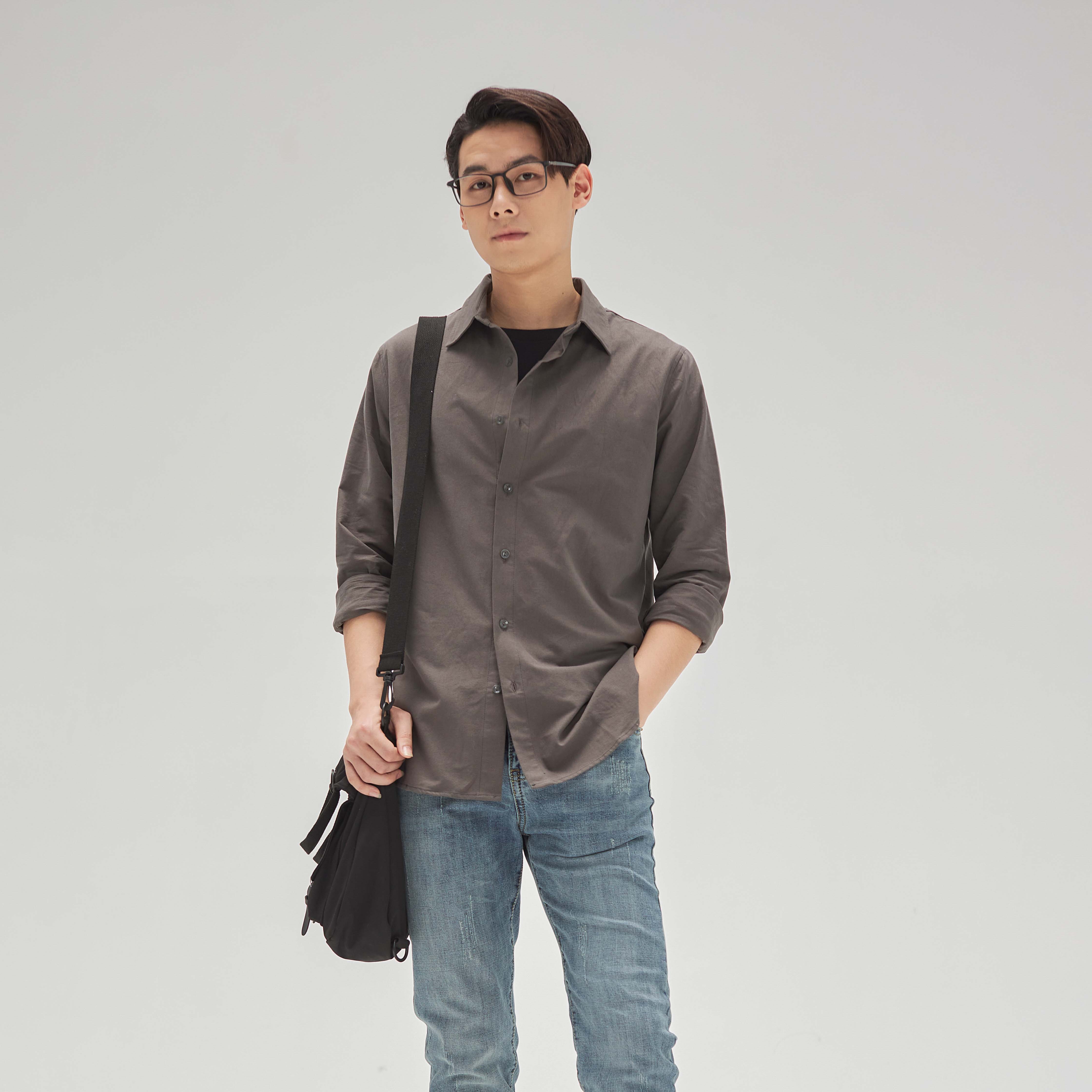 Áo sơ mi đũi LOOK BEVIS SHIRT