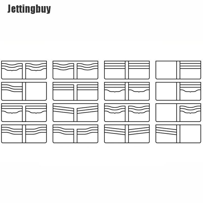 Jettingbuy 13Pcs Clear Acrylic Wallet Pattern Stencil Template Sets Leather Craft DIY Tool