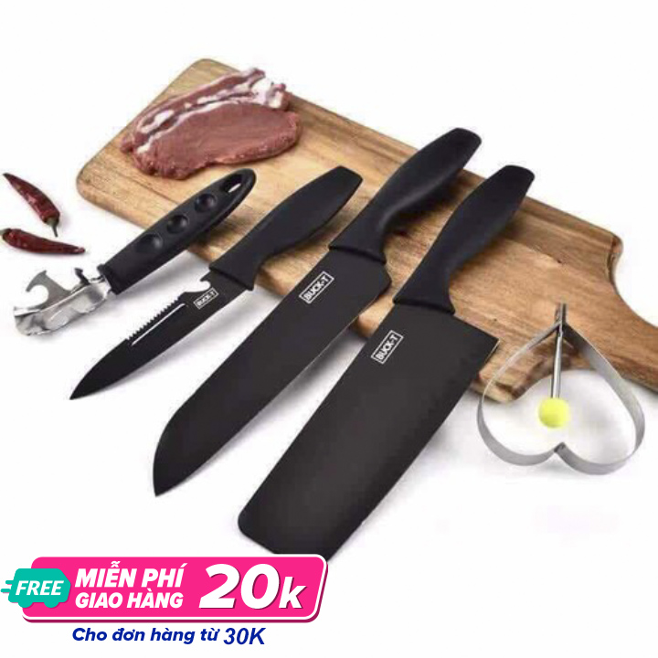 BÁO GIÁ Bộ Dao Làm Bếp | Shopee Lazada Sendo Tiki mới nhất 56 Bộ dao 5 món làm bếp cao cấp- Bộ dao nhà bếp sắc bén- Tặng kèm khuôn trái tim làm trứng-bộ dao làm bếp-bộ dao nhà bếp-bộ dao đa năng