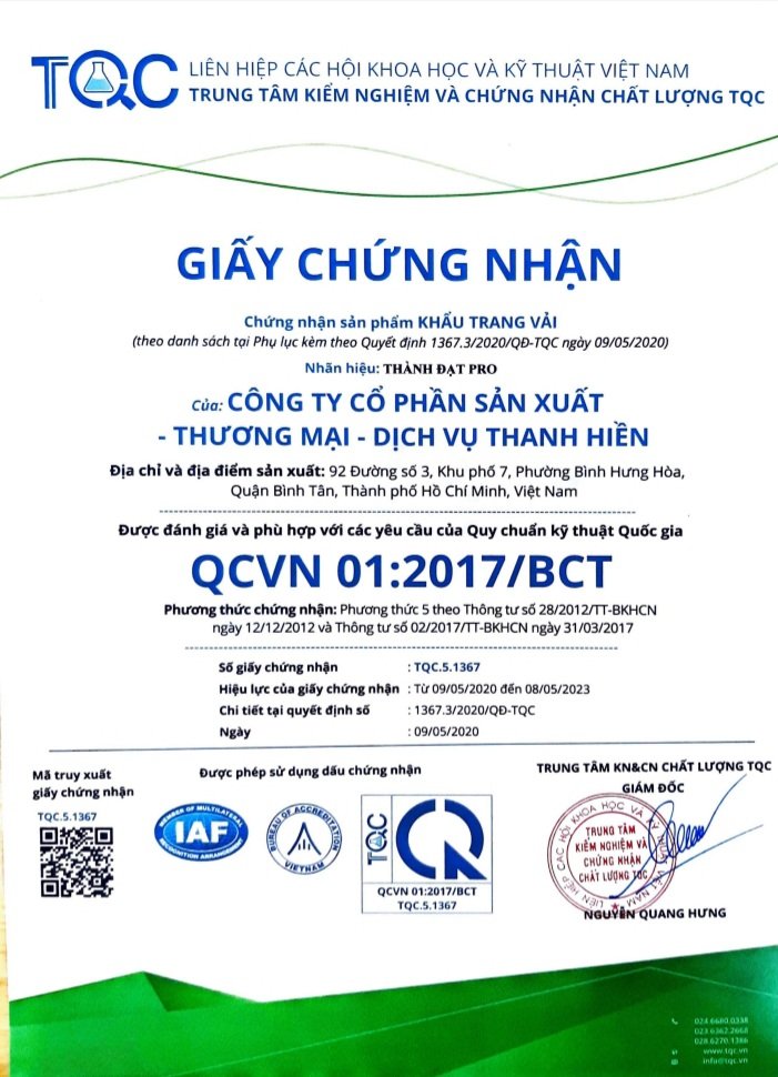 KHẨU TRANG KF94 THÀNH ĐẠT ( 1 BỊCH 10 CÁI )TRẮNG