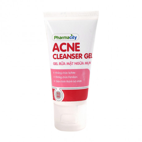 Pharmacity Gel rửa mặt ngừa mụn 50ml
