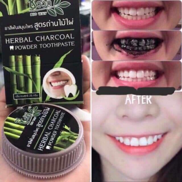 Bột Trắng Răng Than Tre Herbal Thái Lan