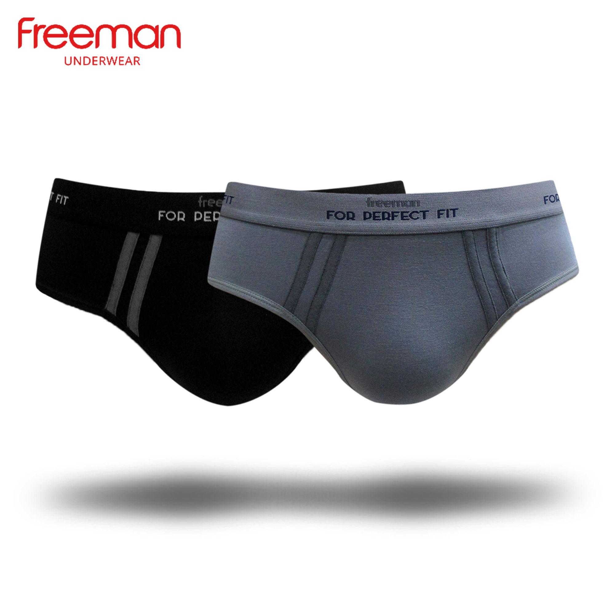 (MÀU ĐEN )Quần lót nam Freeman cao cấp [Combo 2] - Chất liệu Modal BC637