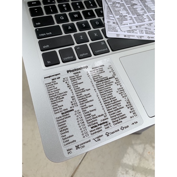 Miếng dán phím tắt AI, PTS, Lightroom, Premier Pro cho Macbook / Windows | Magicwrapvn