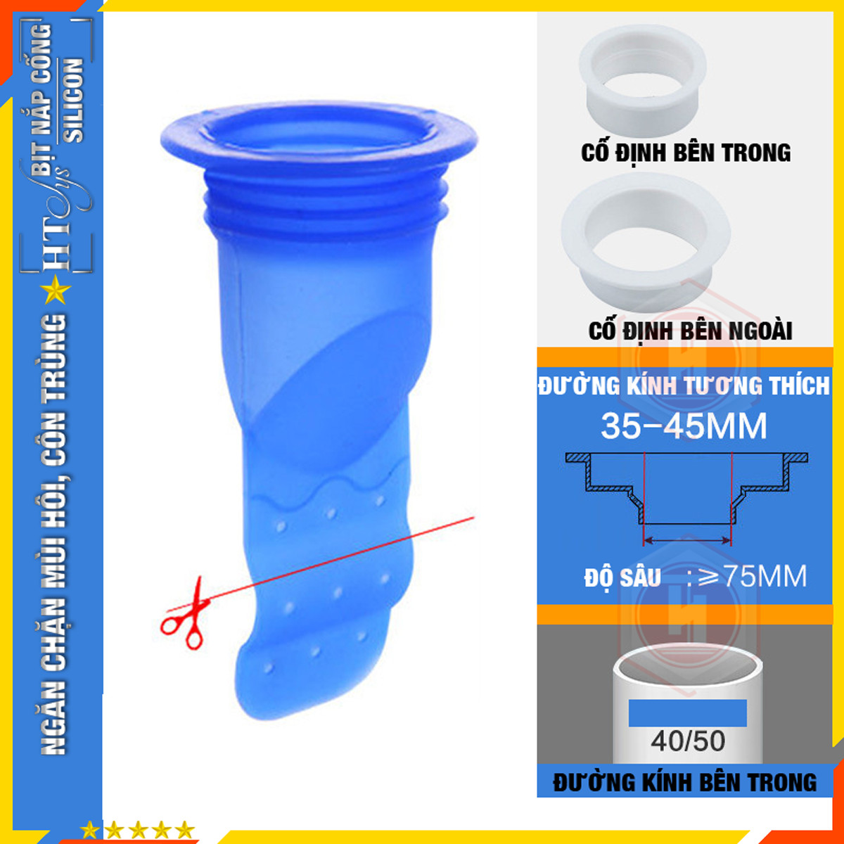 Bịt nắp cống chặn mùi hôi, ngăn mùi hôi cống