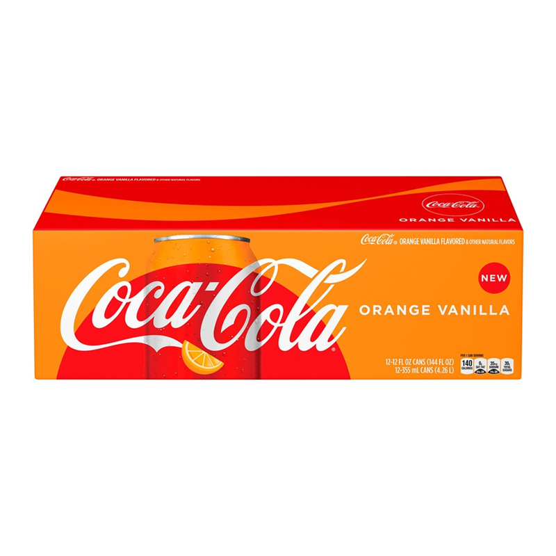 Thùng 12 lon Nước ngọt Coca Cola Orange Vanilla 355ml