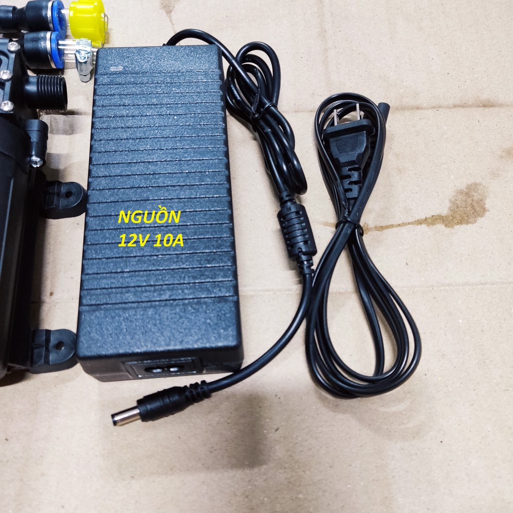 máy bơm phun sương đôi - bơm tăng áp mini (máy bơm nước 12v-đôi + 2 chuyển ống 8)
