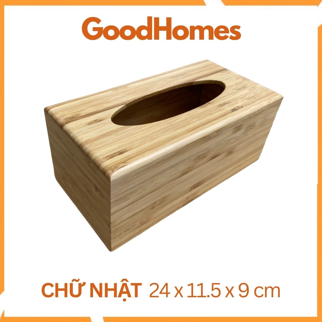 Hộp đựng giấy ăn gỗ tre cao cấp _ TISBOX