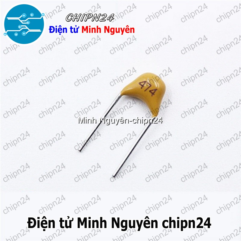 [25 con] (K260) Tụ Tantalum Cắm 474 50V DIP (470nF 0.47uF) - HH002984