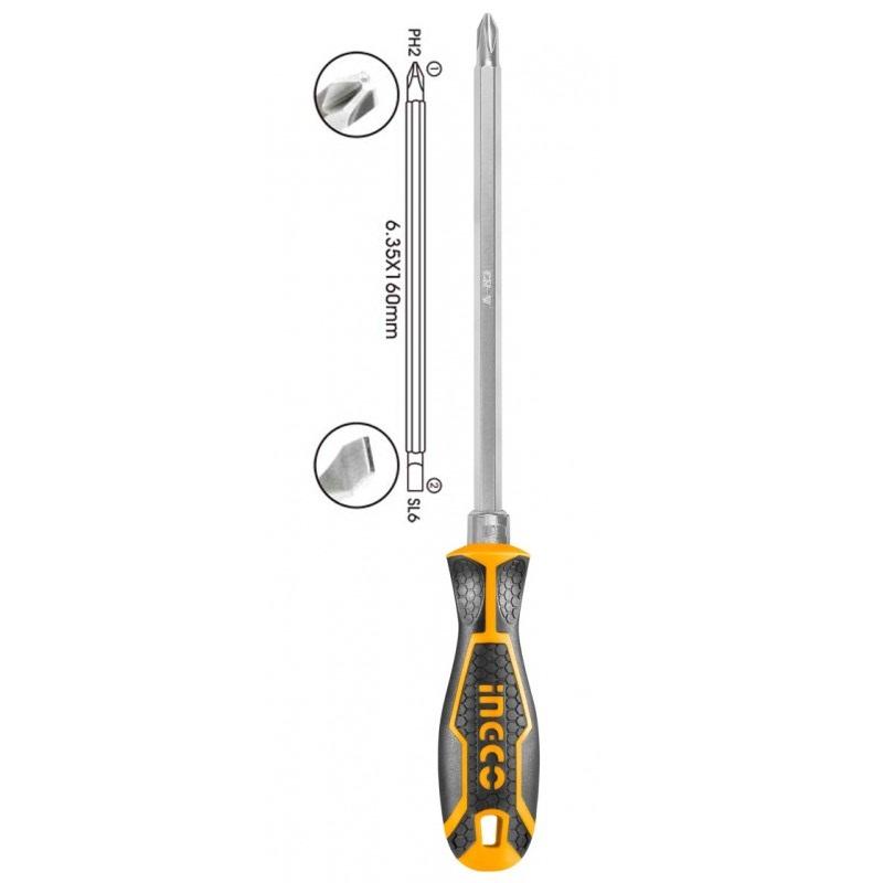 Bộ tua vít 2 đầu Ingco AKISD0201