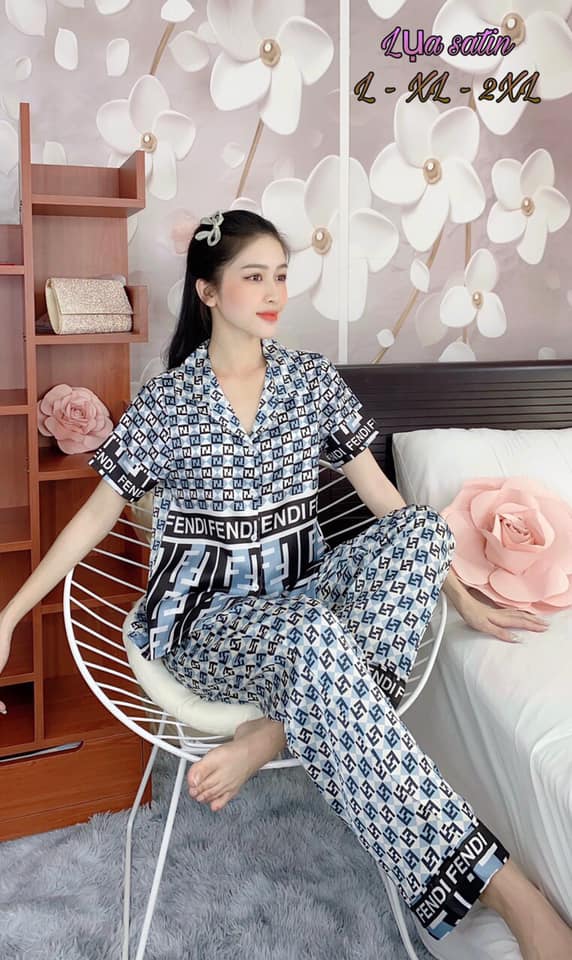 BỘ PIJAMA LỤA SATIN CAO CẤP - TAY NGẮN (TỪ 56-75KG)