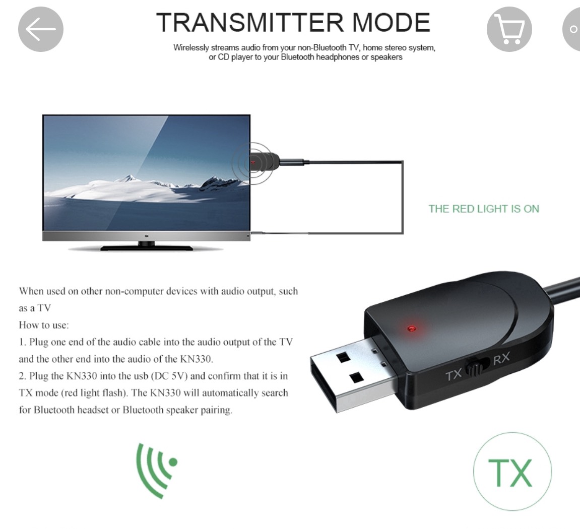 [HCM]USB thu phát âm thanh Bluetooth 5.0 với cáp AUX 3.5
