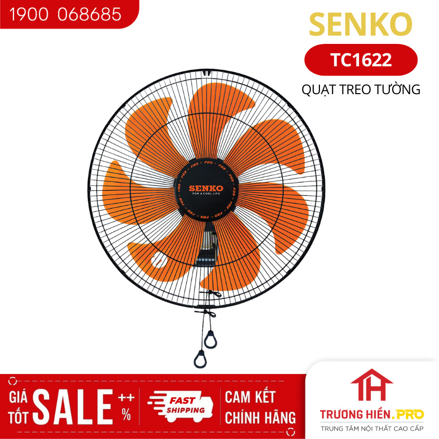 Quạt treo tường 2 dây senko f23 mẫu mới tc1622- công suất 65 w- hàng chính hãng - giao màu ngẫu nhiên