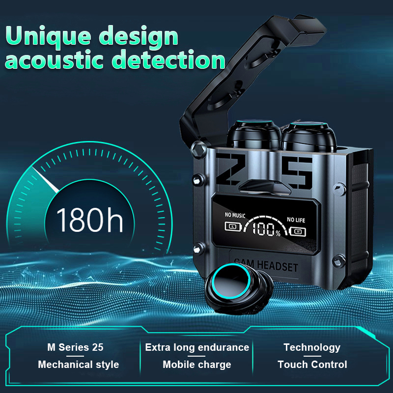 Tai Nghe Không Dây M25 TWS Bluetooth 5.3 Màn Hình Cảm Ứng Kỹ Thuật Số Giảm Tiếng Ồn , Có Mic Đàm Thoại - Bảo Hành 1 Tháng Lỗi 1 Đổi 1