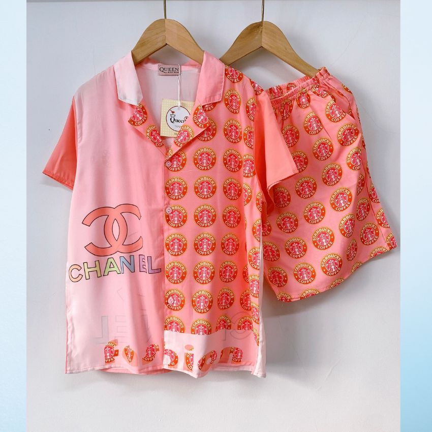 Đồ Bộ Pijama Lụa Mango Mặc Nhà Quần Đùi Áo Cộc Tay BROSI