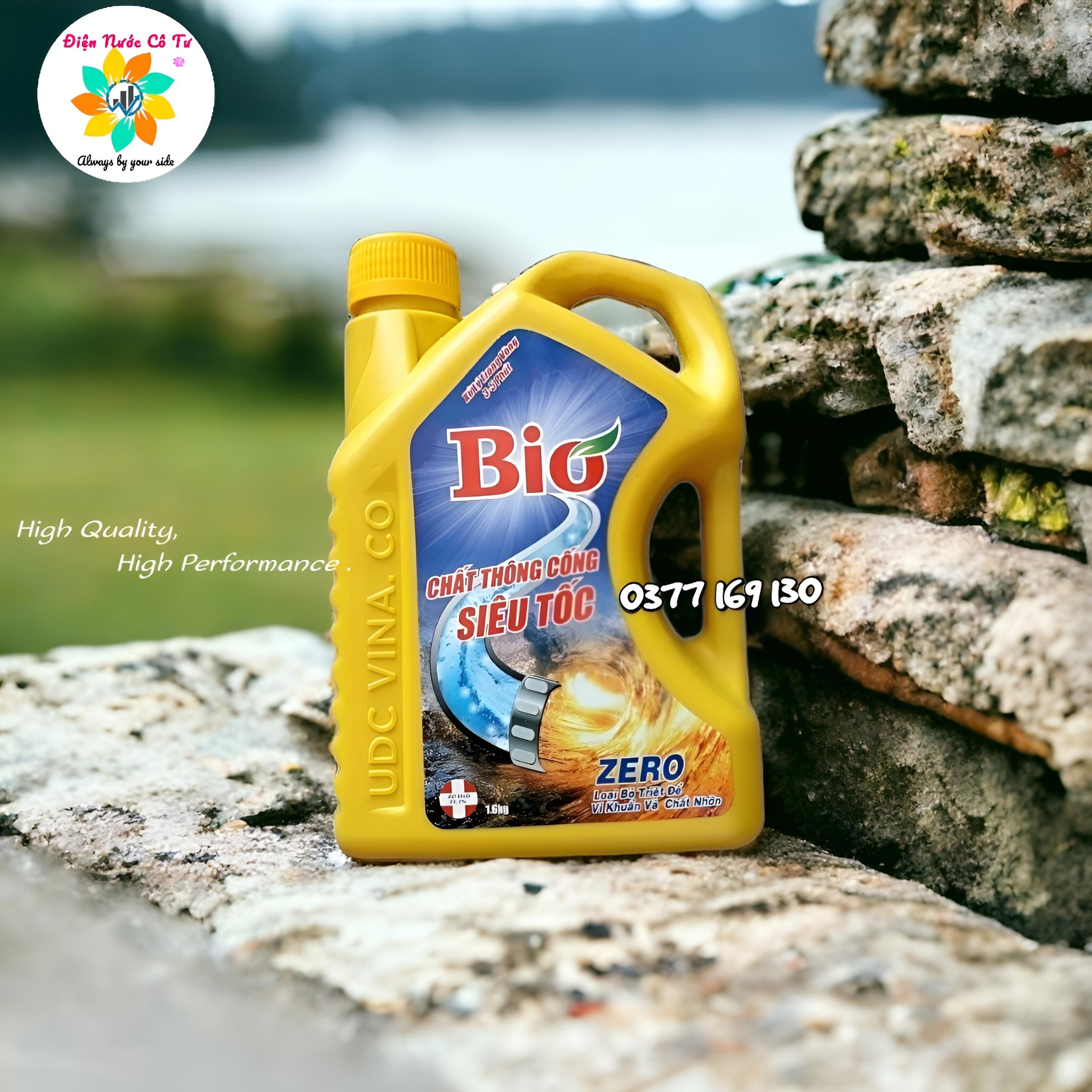 Nước thông cầu, thông cống cực mạnh bio 1,6kg - thông siêu tốc cực mạnh