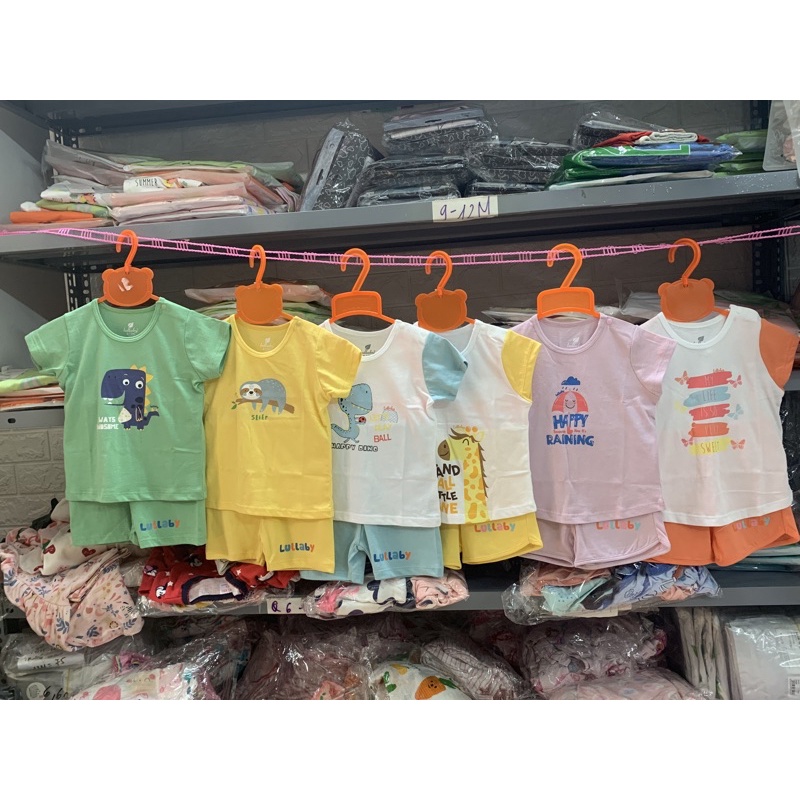 [LULLABY 2022] Bộ Cộc tay bé trai cotton (Sz 6m-4y)